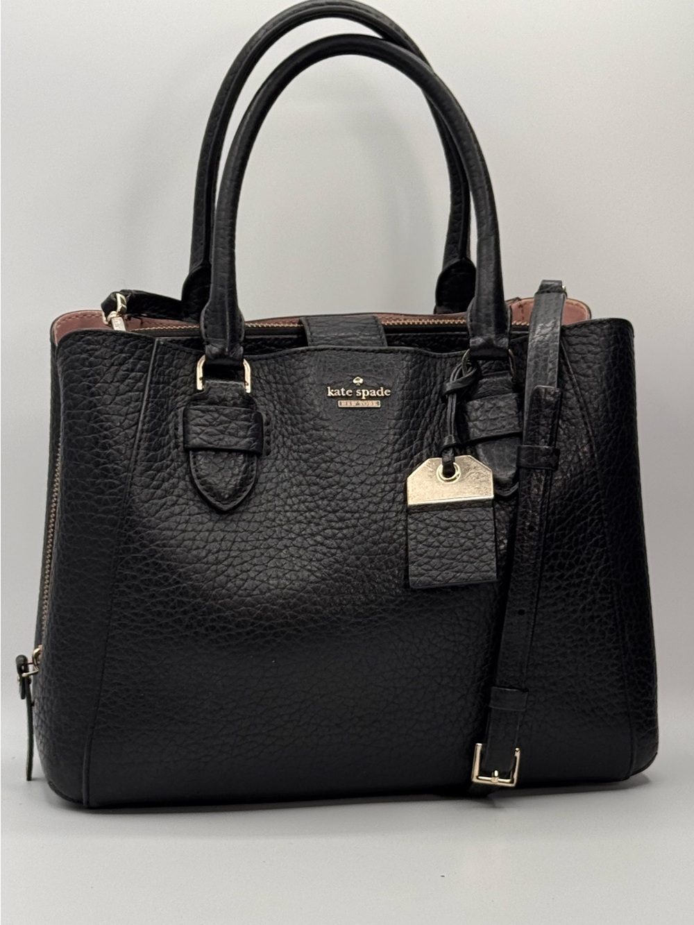 Kate Spade Project Jackson Medium Triple Compartment Satchel Pebbled Leather